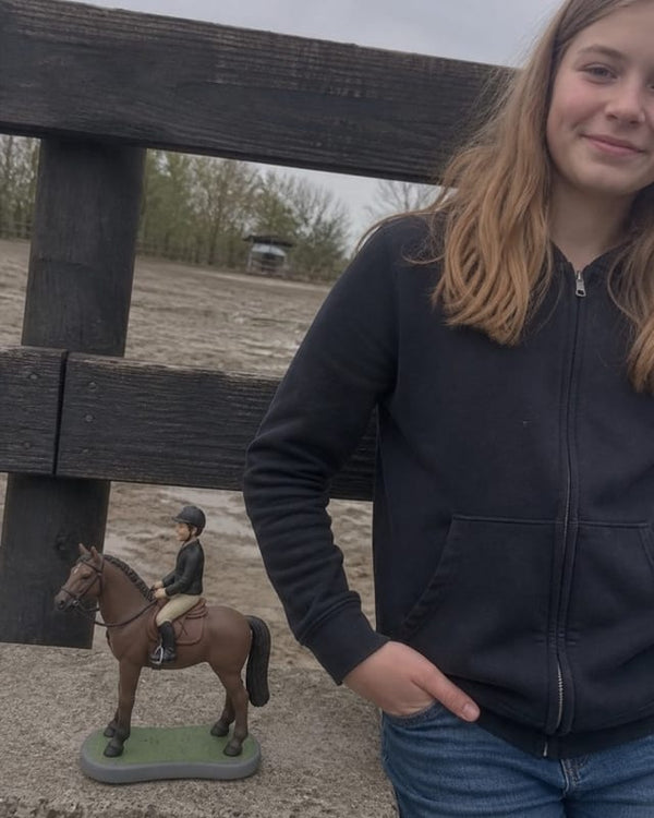 She asked for her and Pepper together. Now she carries it to the stables like a passport.
