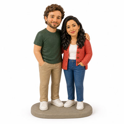 Duo: the finished clay figurine